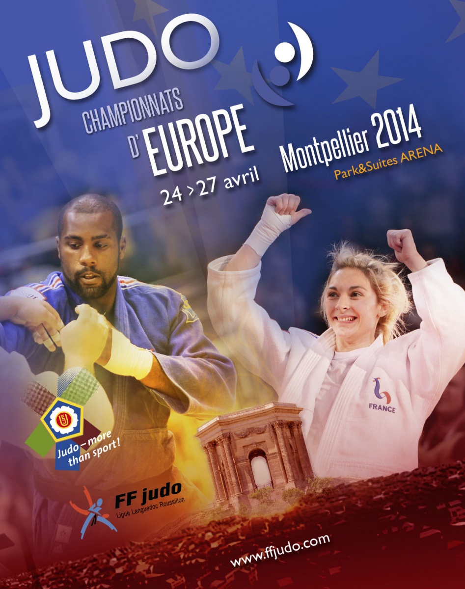 Affiche du Cahmpionat d'Europe de Judo à Montpellier