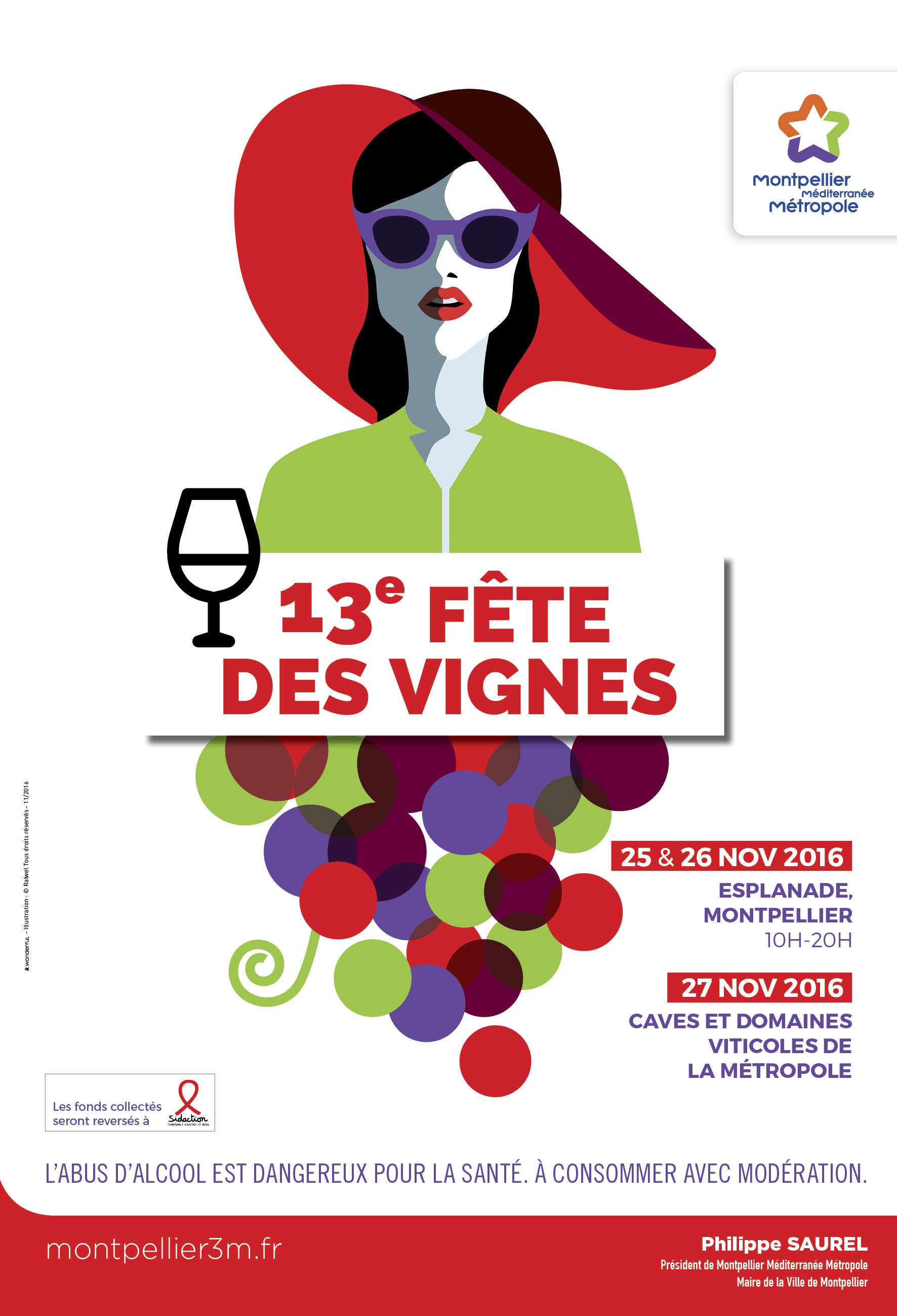 Affiche Fête des Vignes 2016