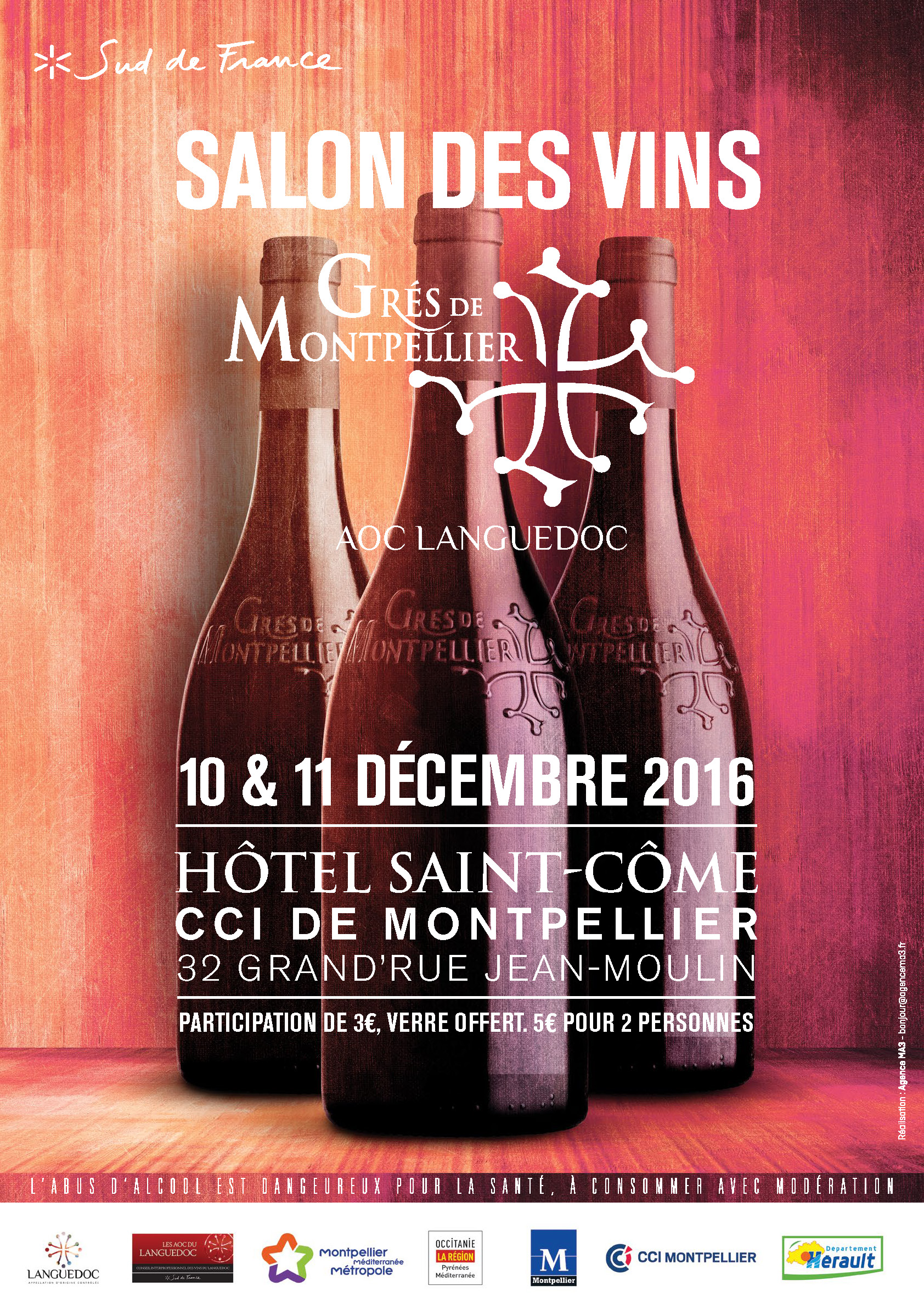 Affiche Salon des Vins Grés de Montpellier