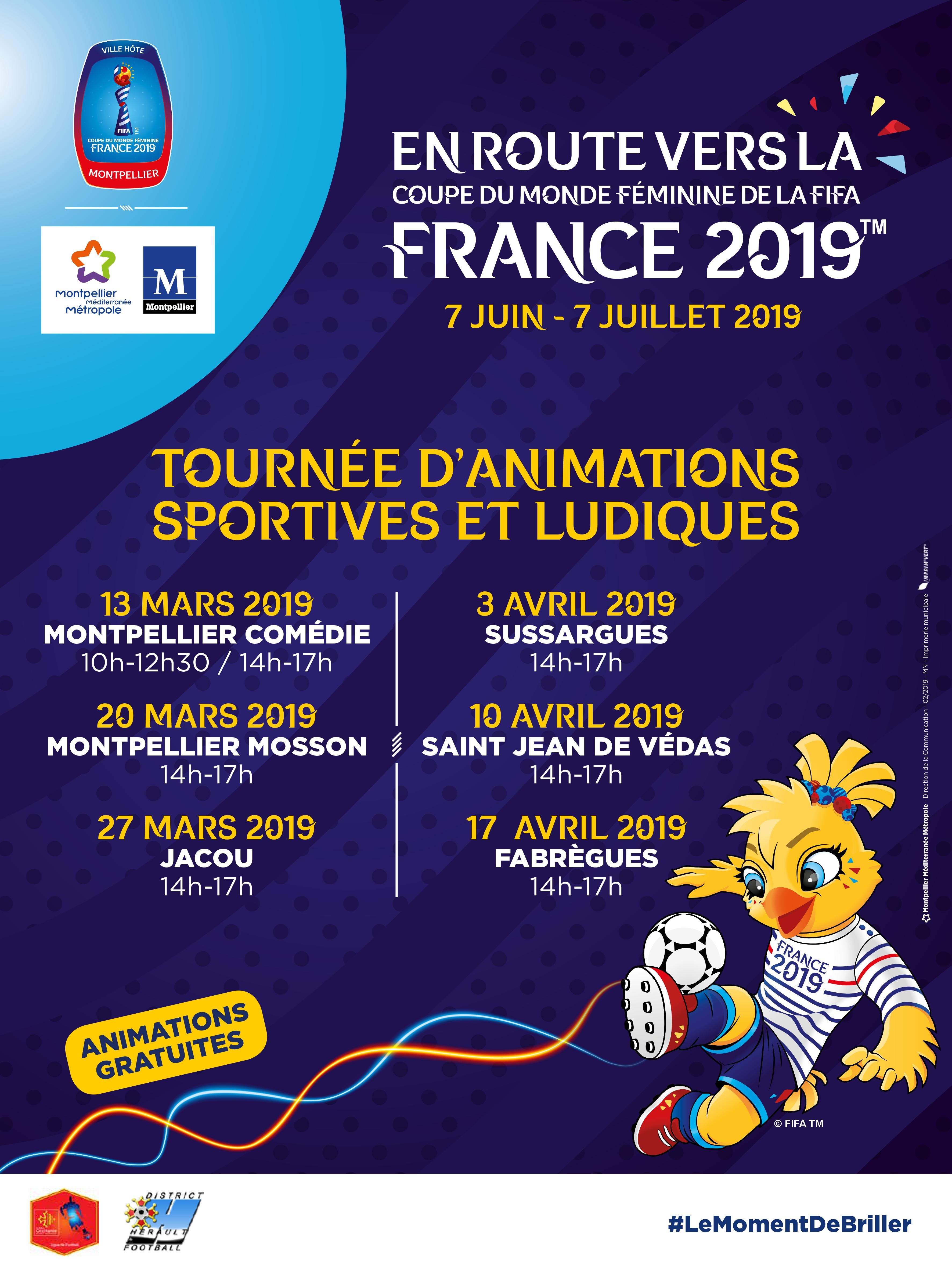 Affiche "En route vers la Coupe du monde féminine FIFA France 2019"
