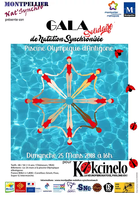 Affiche du gala solidaire de natation synchronisée