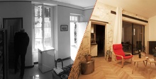 Photo de l'intérieur de l'appartement avant et après rénovation